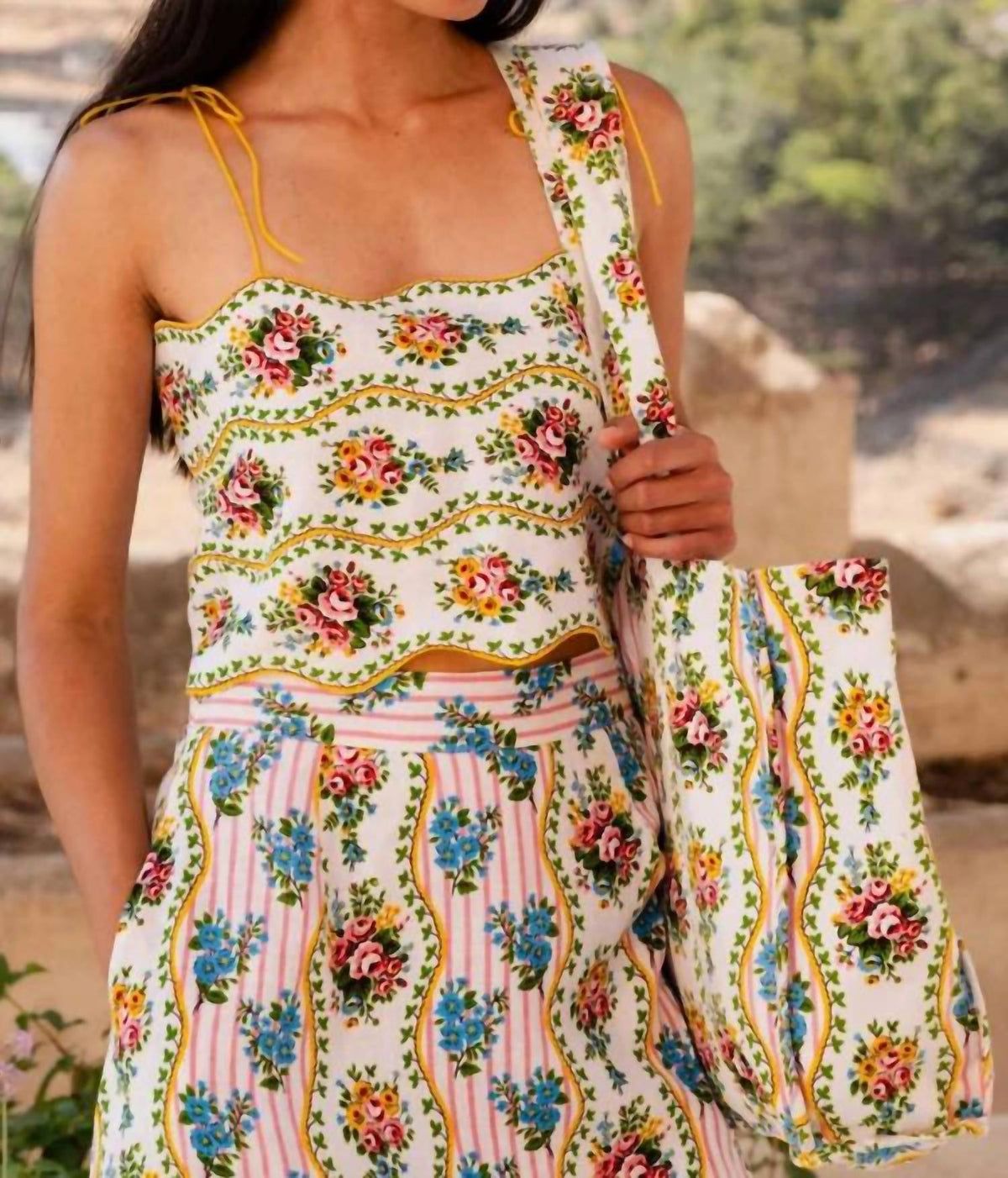 Pink City Prints - Sicily Crop Top