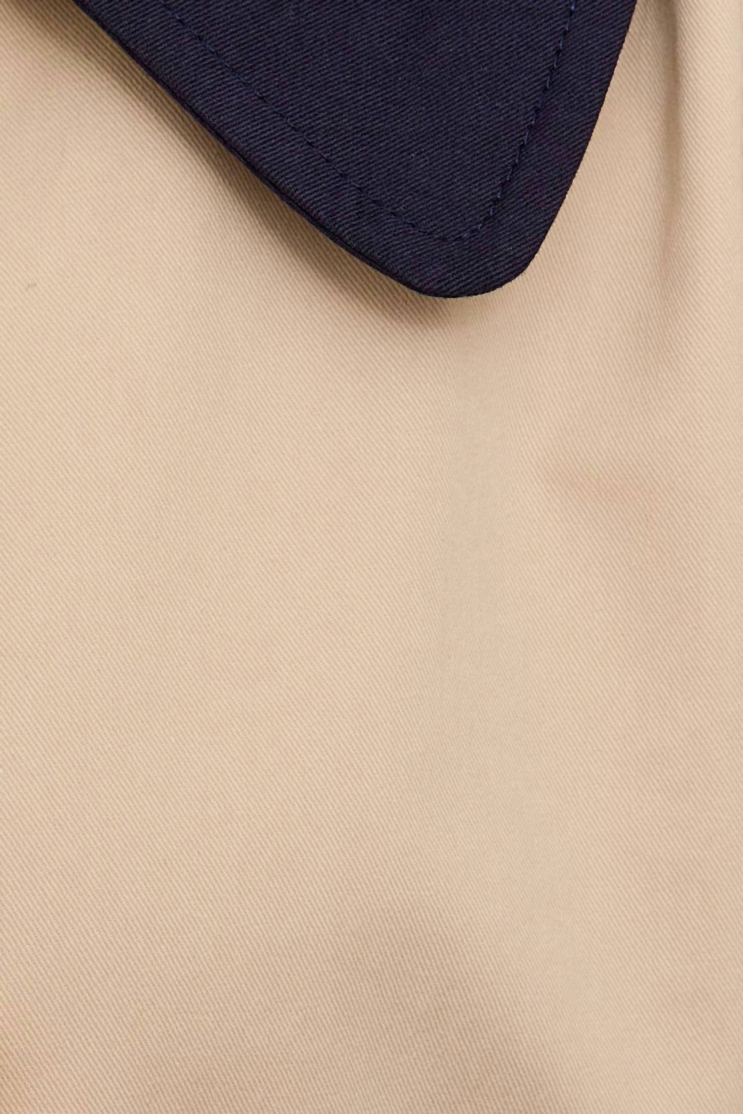 Le Lis - Raglan Sleeve Contrast Collar Oversized Trench Coat