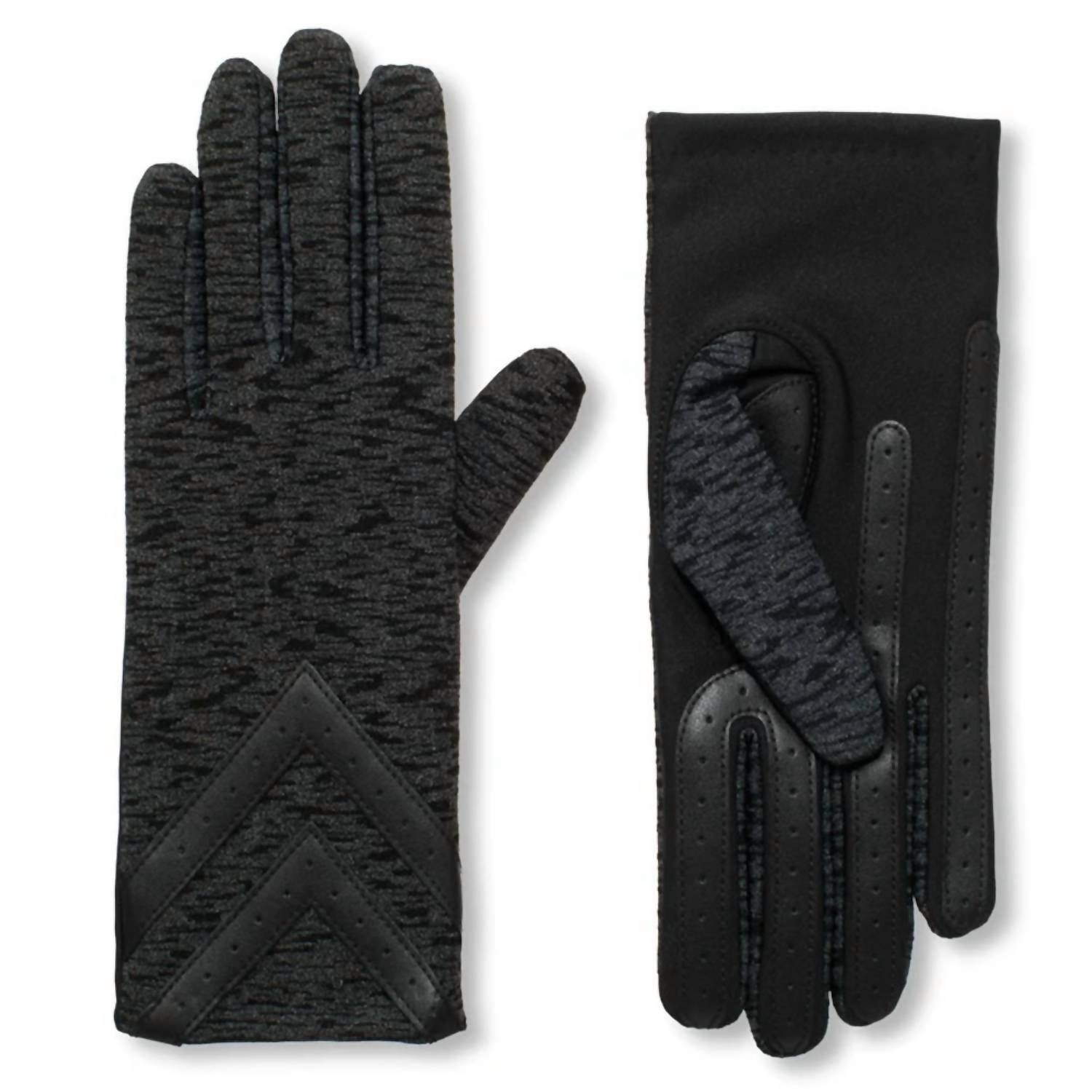 Isotoner - Women’s Smartdri Chevron Touchscreen Gloves