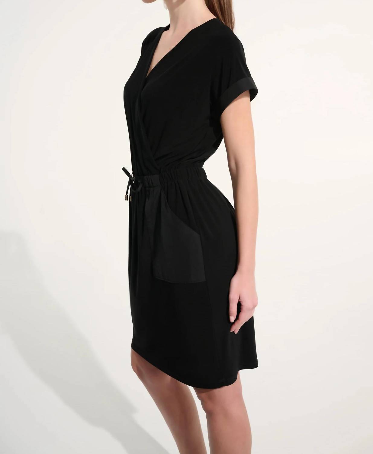 Joseph Ribkoff - Drawstring Waist Wrap Dress