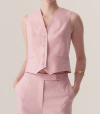 Exquise - Waist-fitted Linen Vest