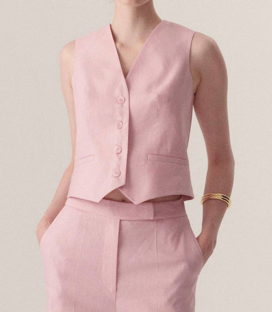 Exquise - Waist-fitted Linen Vest