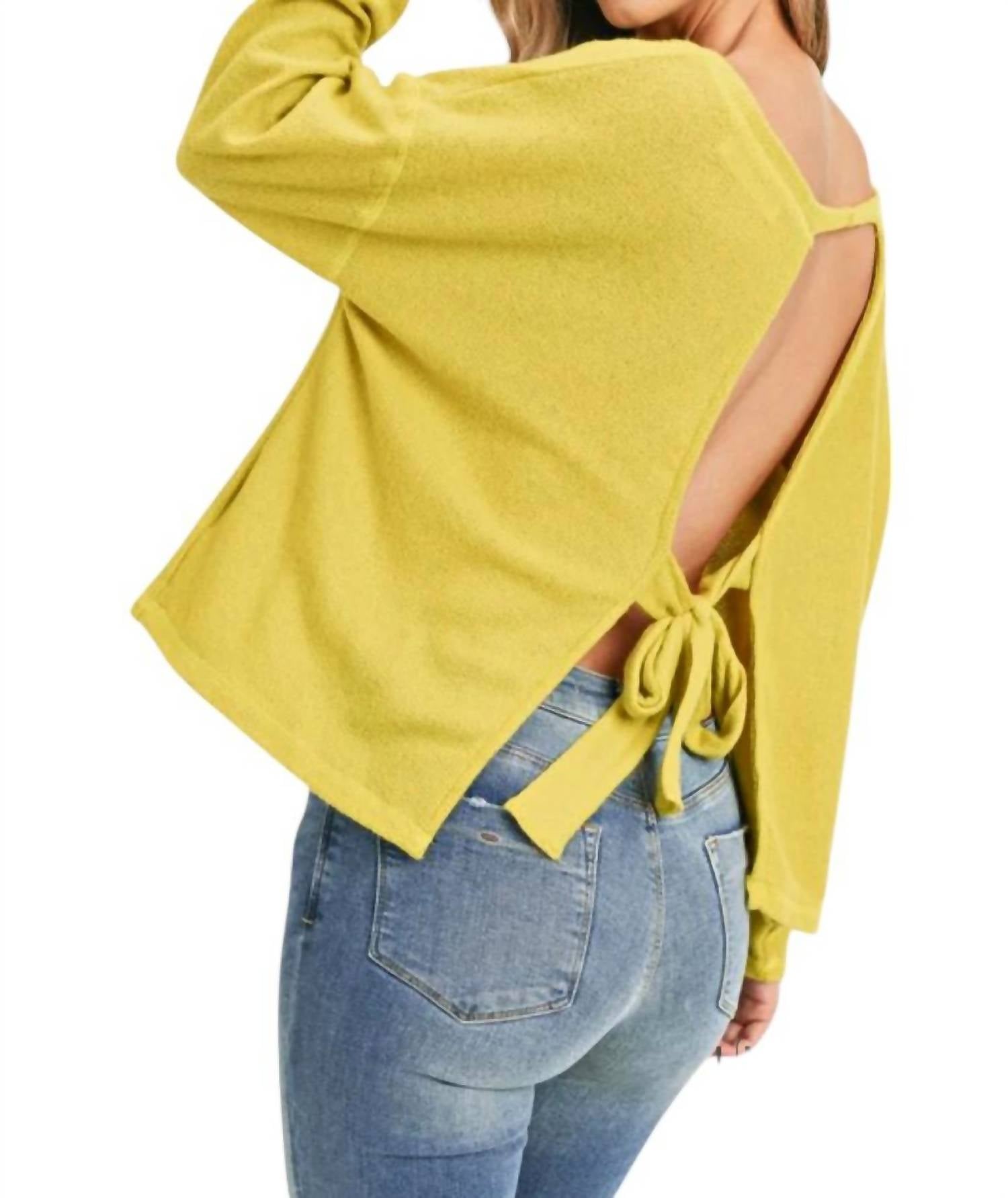 Painted Threads - Alexia Pullover Open-Back Sweater