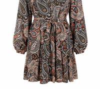 Papillon - Women's Paisley Long Sleeve Dress