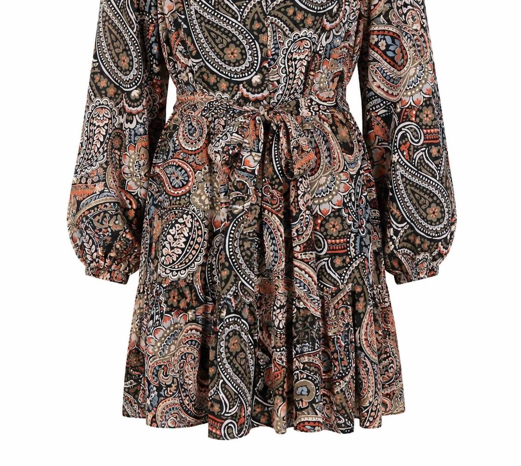 Papillon - Women's Paisley Long Sleeve Dress