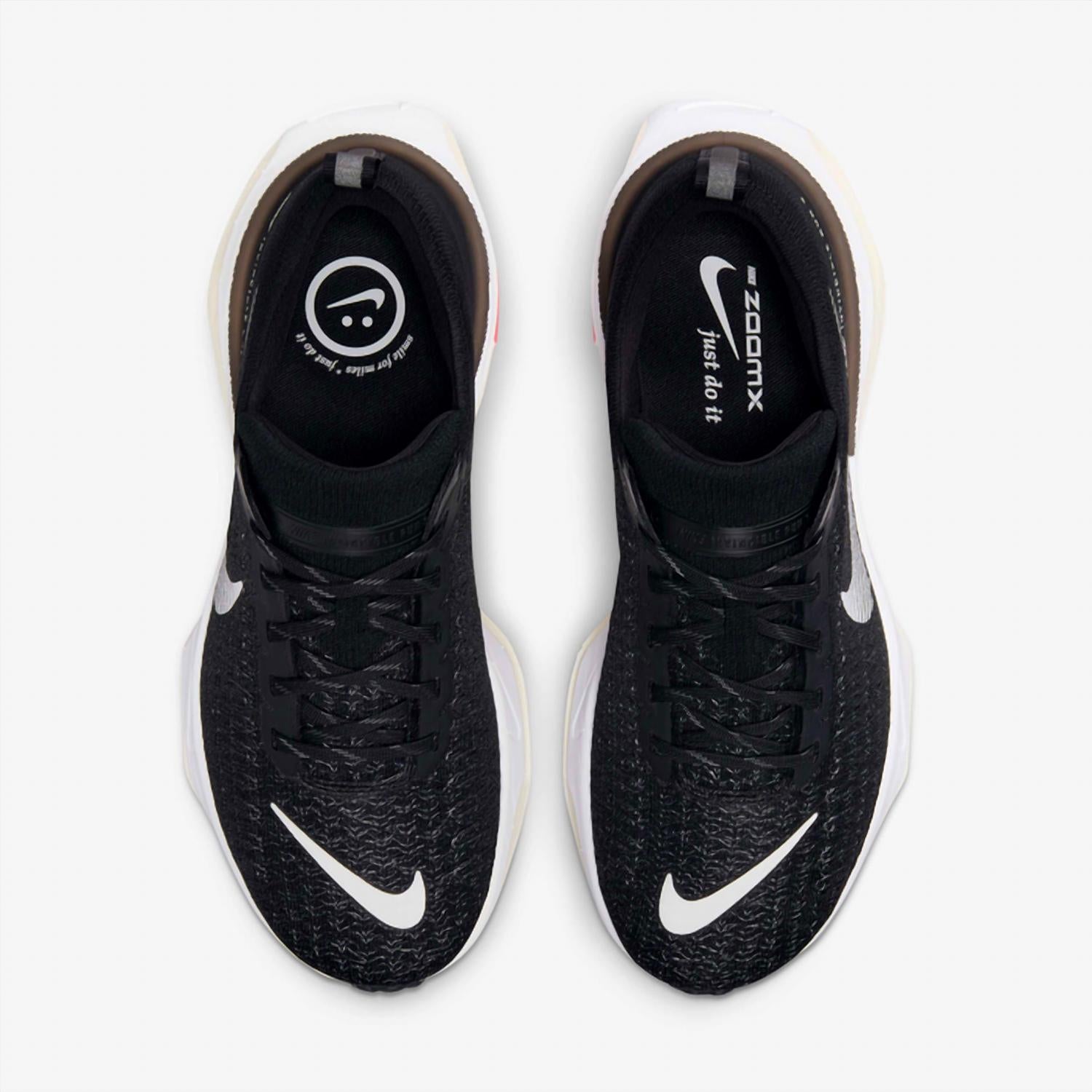 NIKE Women's Zoomx Invincible Run Flyknit 3 Running Shoes in black dark grey white - women's sneaker - view 5