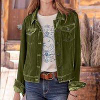 Uzwholesale - Cropped Velvet Jacket With Lapel