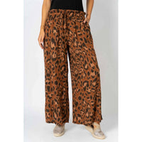 Look Mode Usa - Cheetah Print Wide Leg Pants