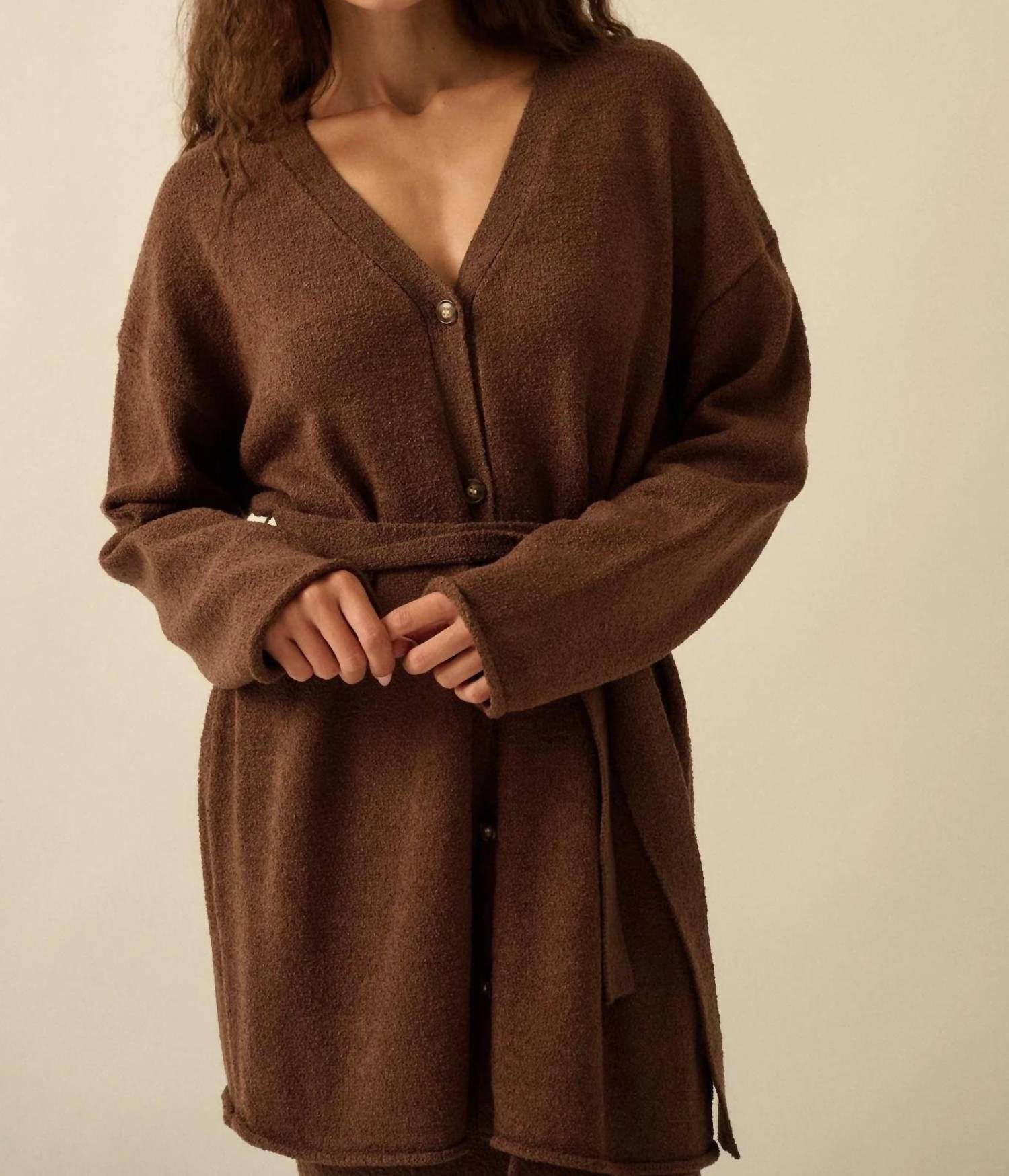Promesa - Belted Button-front Cardigan