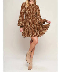 Flying Tomato - Golden Meadow Smocked Mini Dress