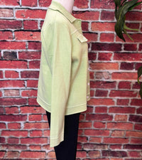 Trisha Tyler - Contrast Stitch Knit Button-Up Cardigan