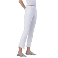 Flying Monkey - High Rise Raw Slant Step Hem Crop Flare Jeans