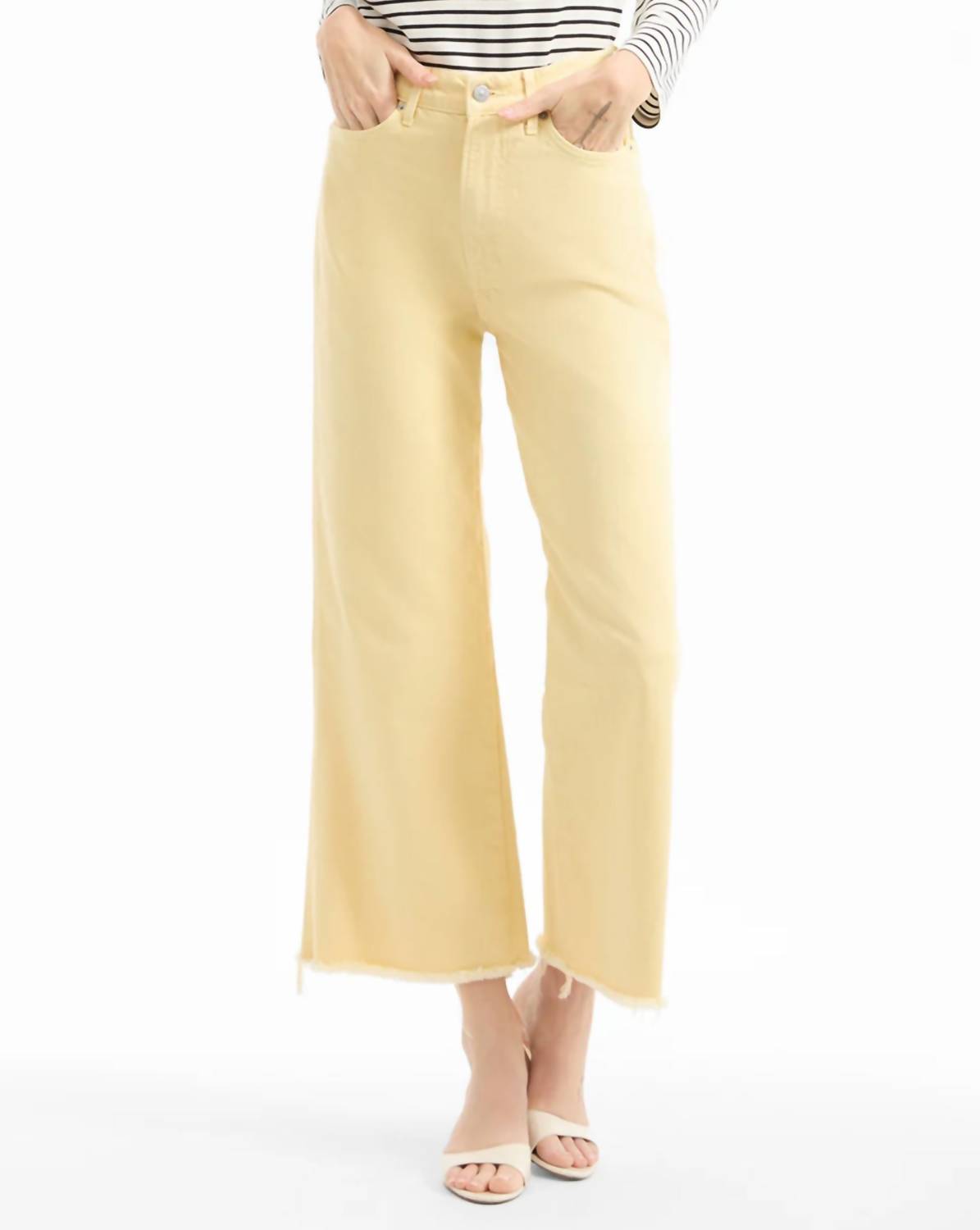 Veronica Beard - Taylor Cropped Wide Leg Jeans