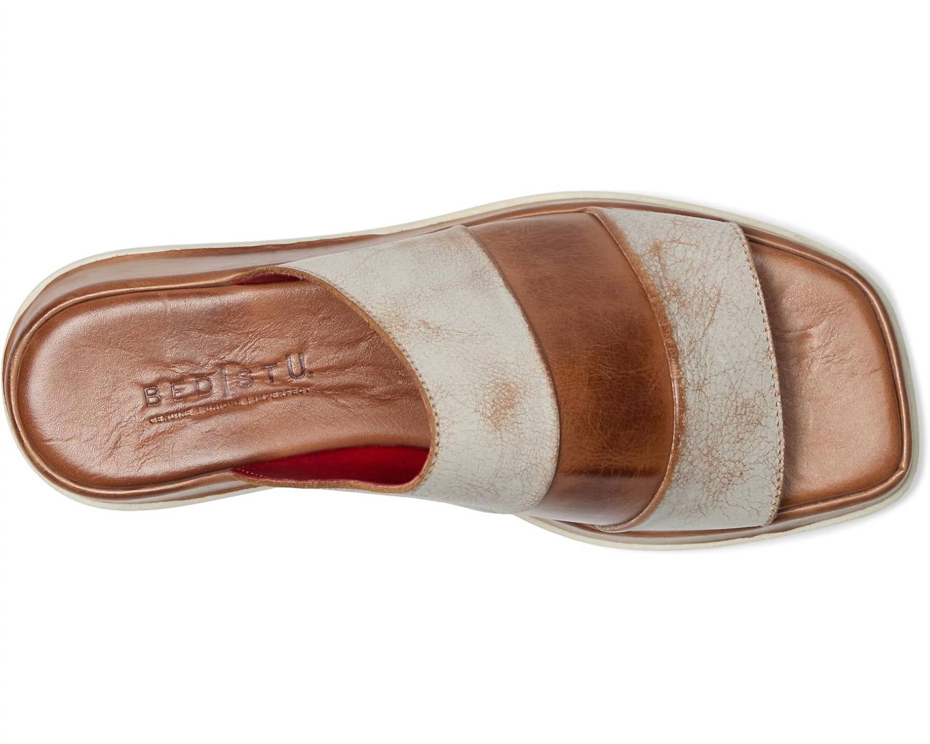 Bedstu - Women's Vext Leather Banded Slide Sandals