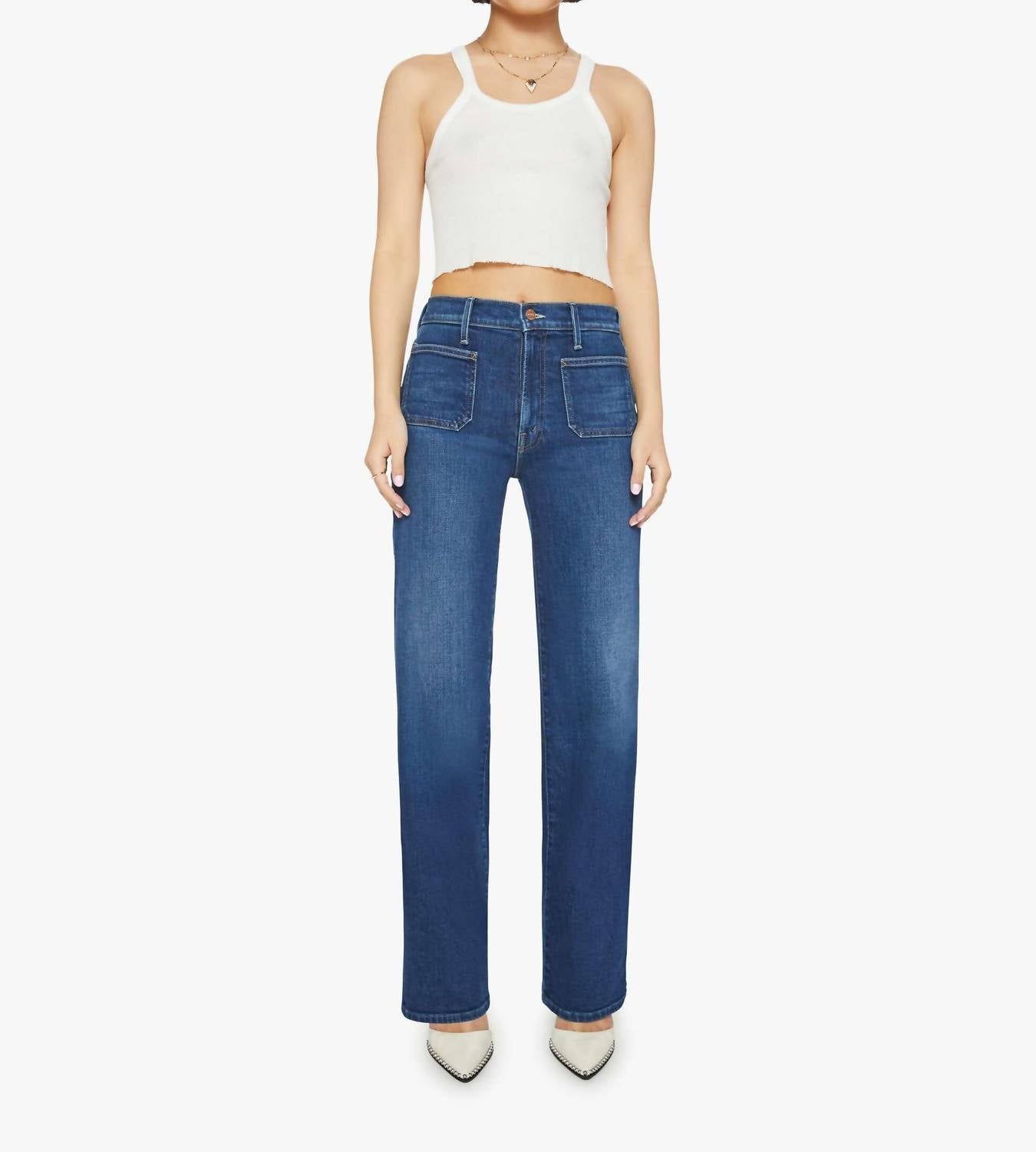 Mother - Patch Pocket Rambler Zip Sneak Jeans