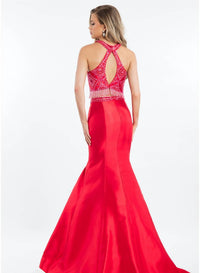 Rachel Allan - Two-piece Beaded Mikado Prom Gown