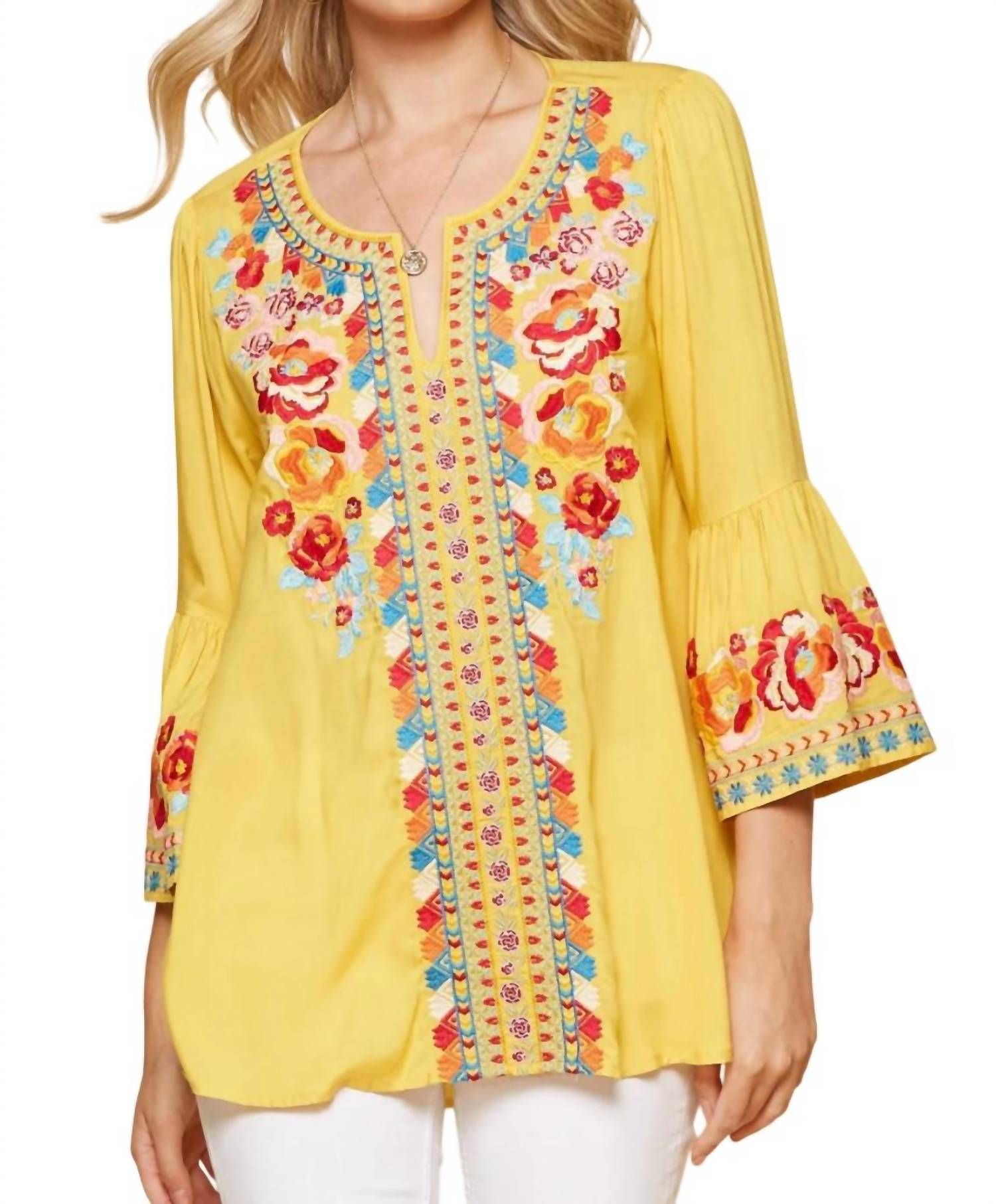 Andree By Unit - South Beach Embroidered Top - PLUS