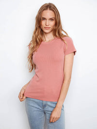 Charlie B - Tencel Rib Crew Neck Tee