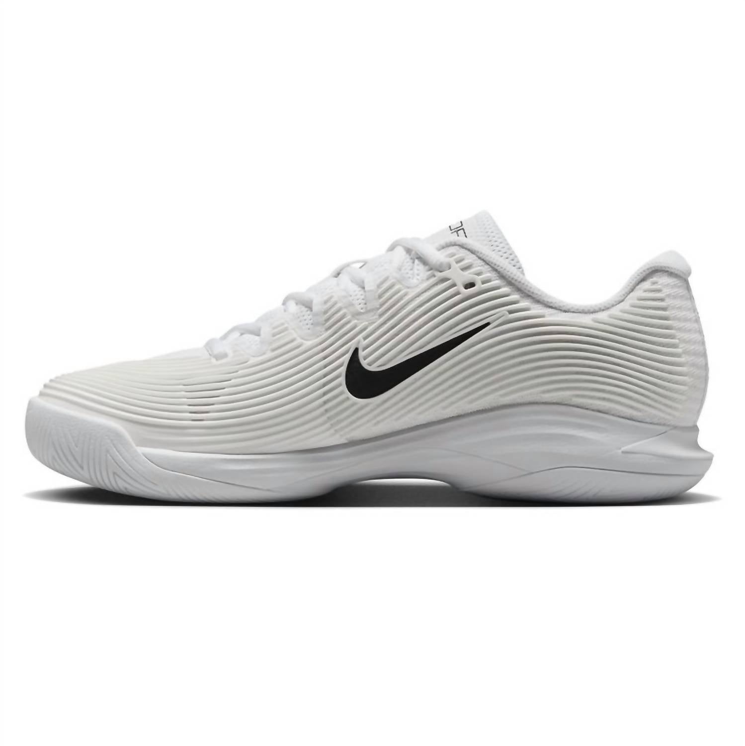 NIKE Women's Zoom Vapor 12 Hard Court Tennis Shoes in white black summit white - women's shoe - detail view