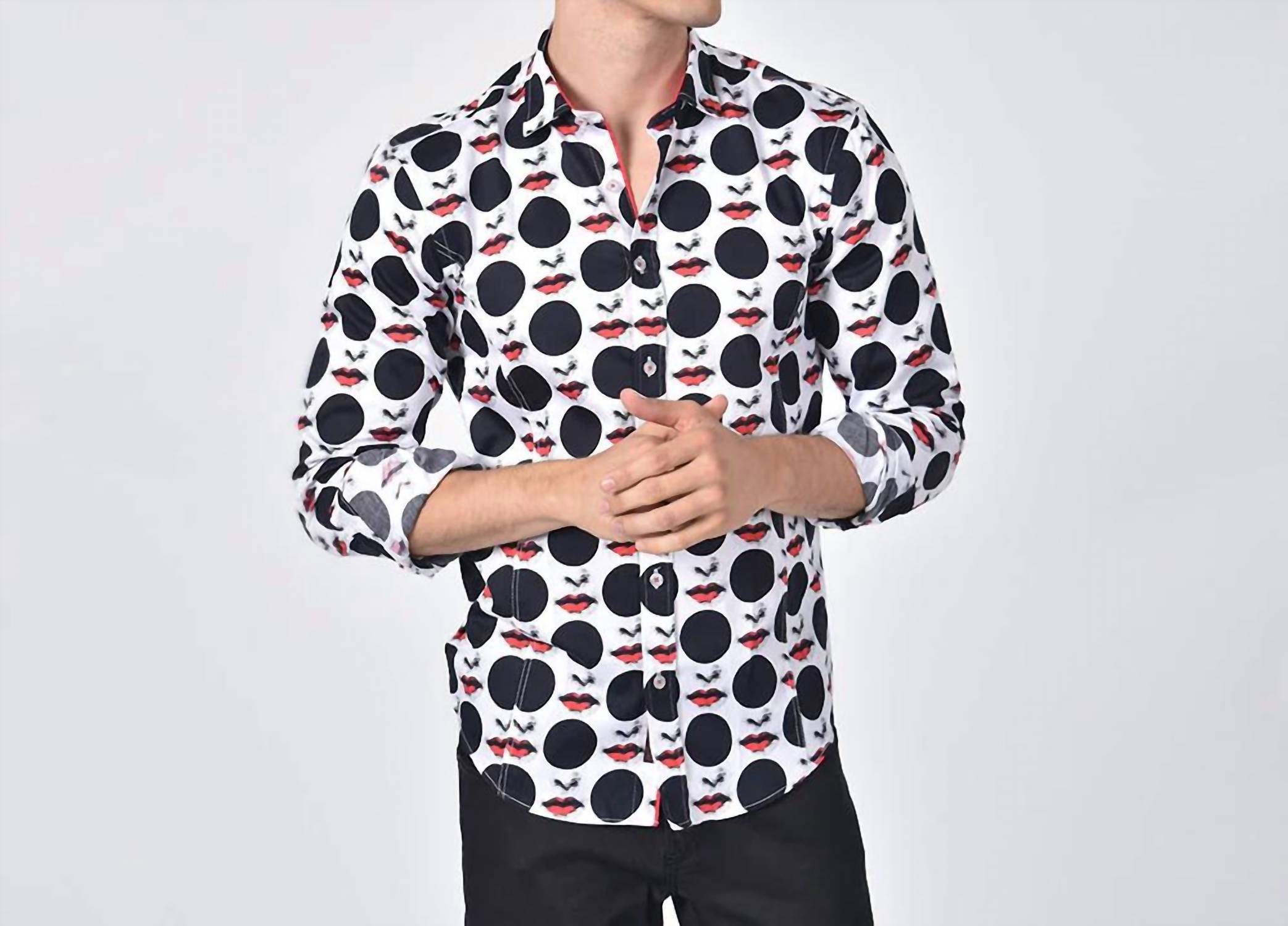 Eight X - Lips & Dots Button Down Shirt