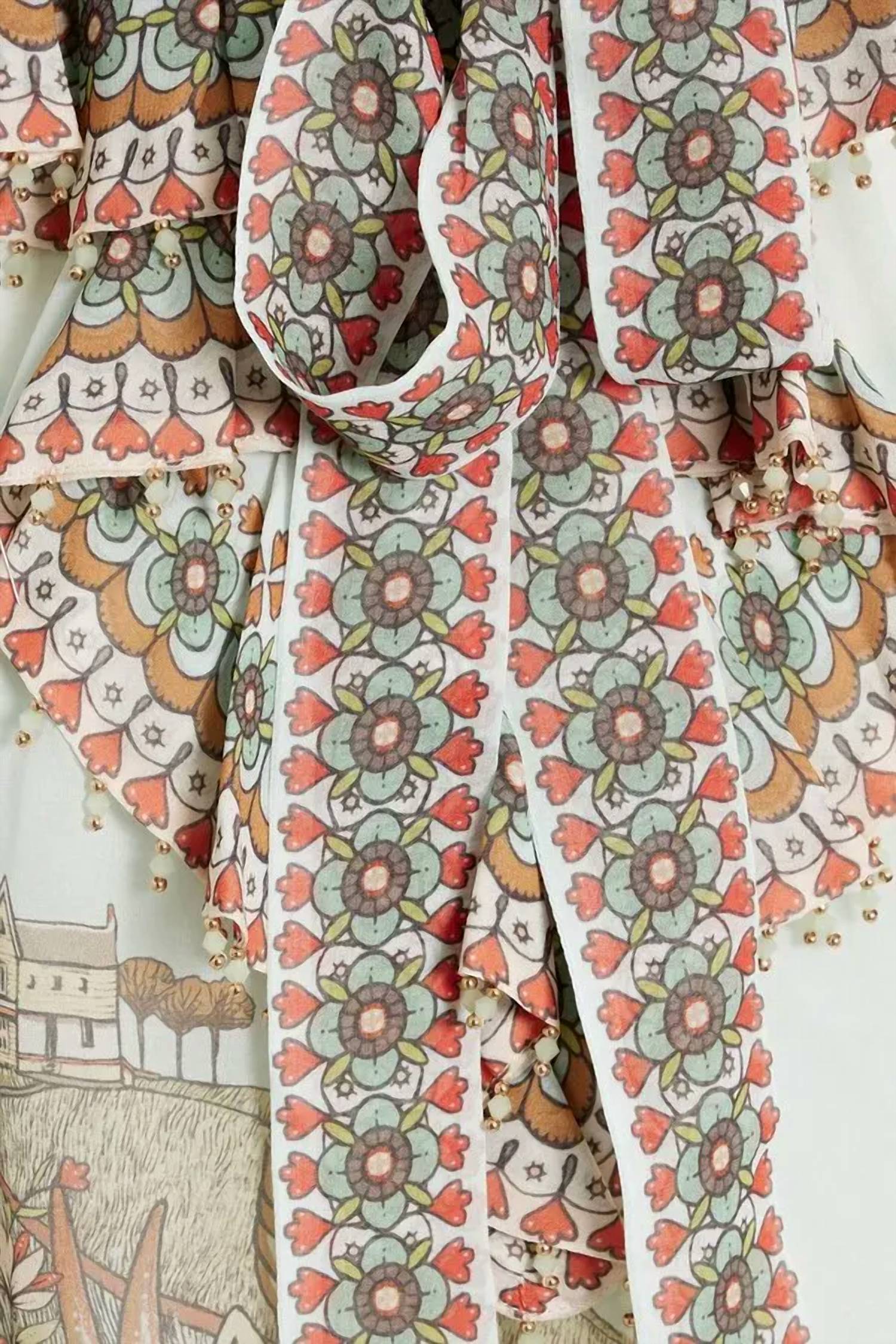 Zimmermann - Bead-Embellished Printed Chiffon Blouse