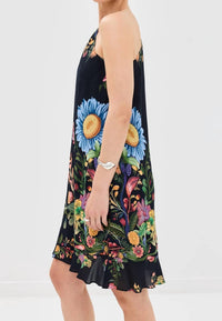 Borgo De Nor - Sheye Viscose Crepe Mini One Shoulder Printed Dress