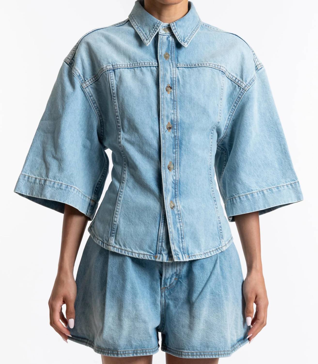 Haikure - Lilas Denim Top