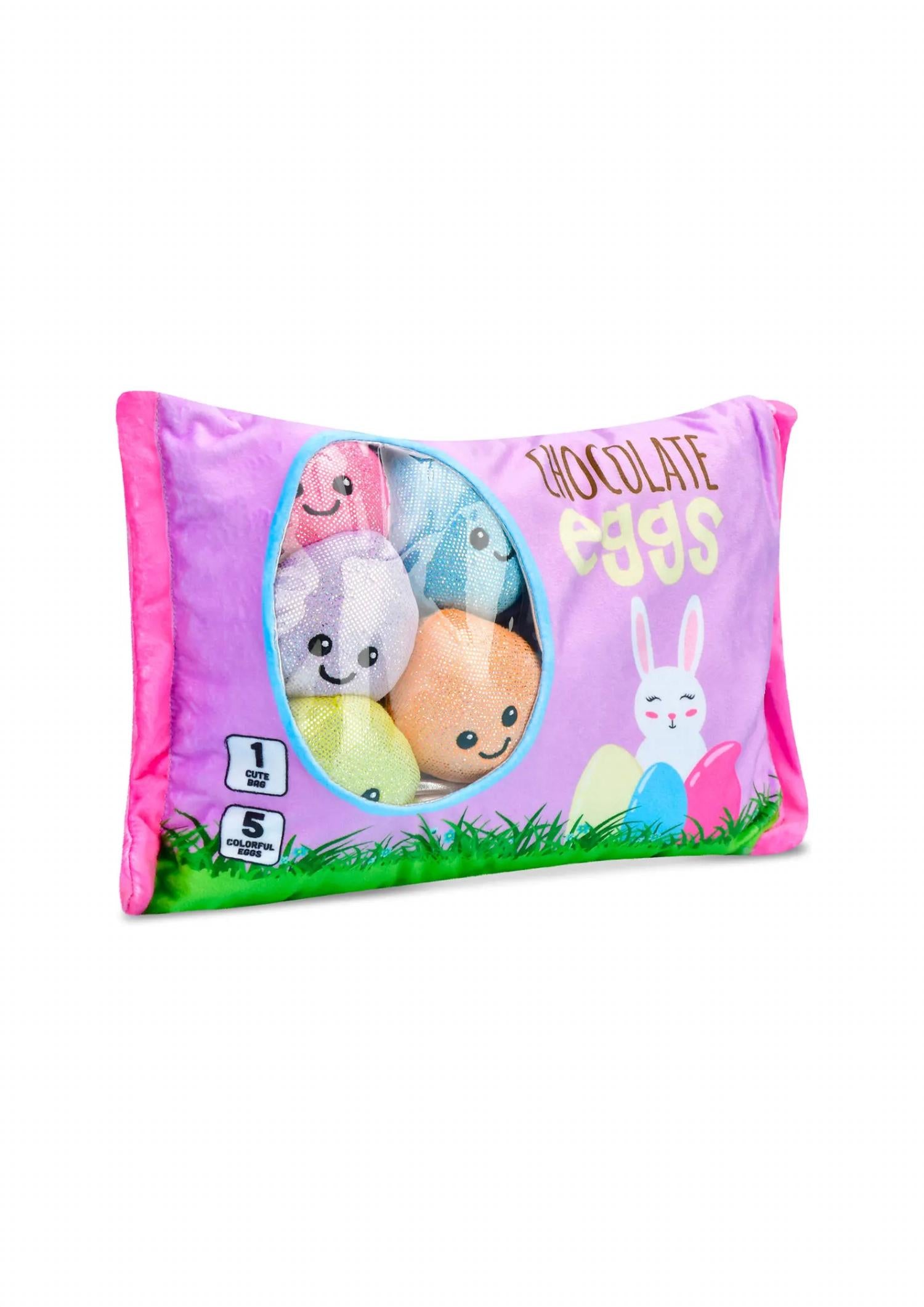 iScream Kids Chocolate Easter Egg Buddies Packaging Fleece Plush in multi - kids' item - detail view