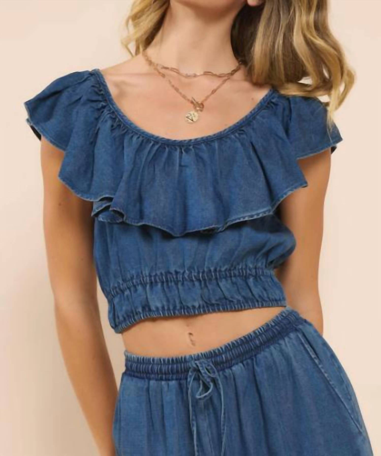 Sadie & Sage - It’s Pouring Ruffle Top