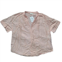 Ese O Ese - Silk V-neck Short-sleeve Top