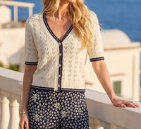 Karen Kane - Short Sleeve Cardigan Sweater