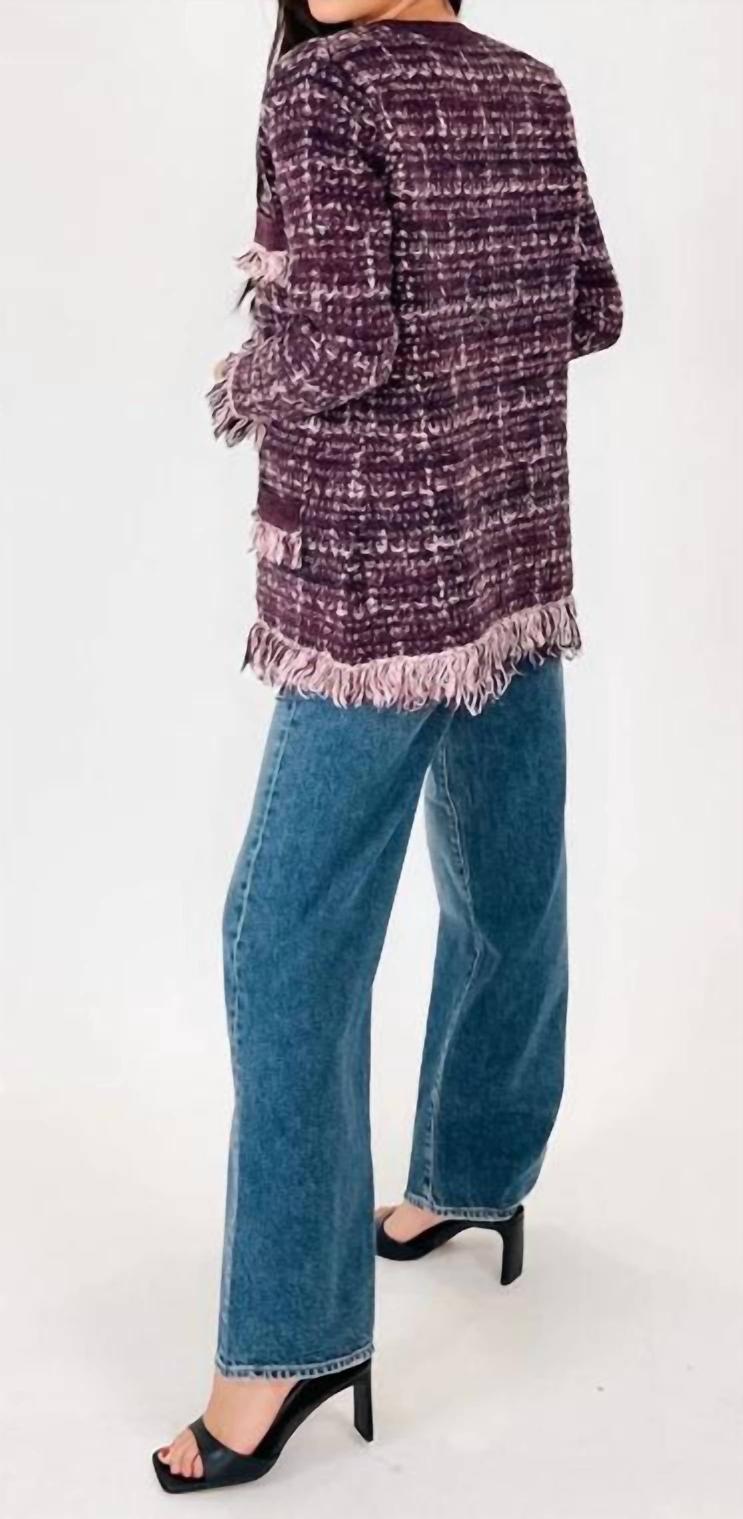 L'Agence - Kastoria Fringe Trim Cardigan