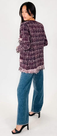 L'Agence - Kastoria Fringe Trim Cardigan