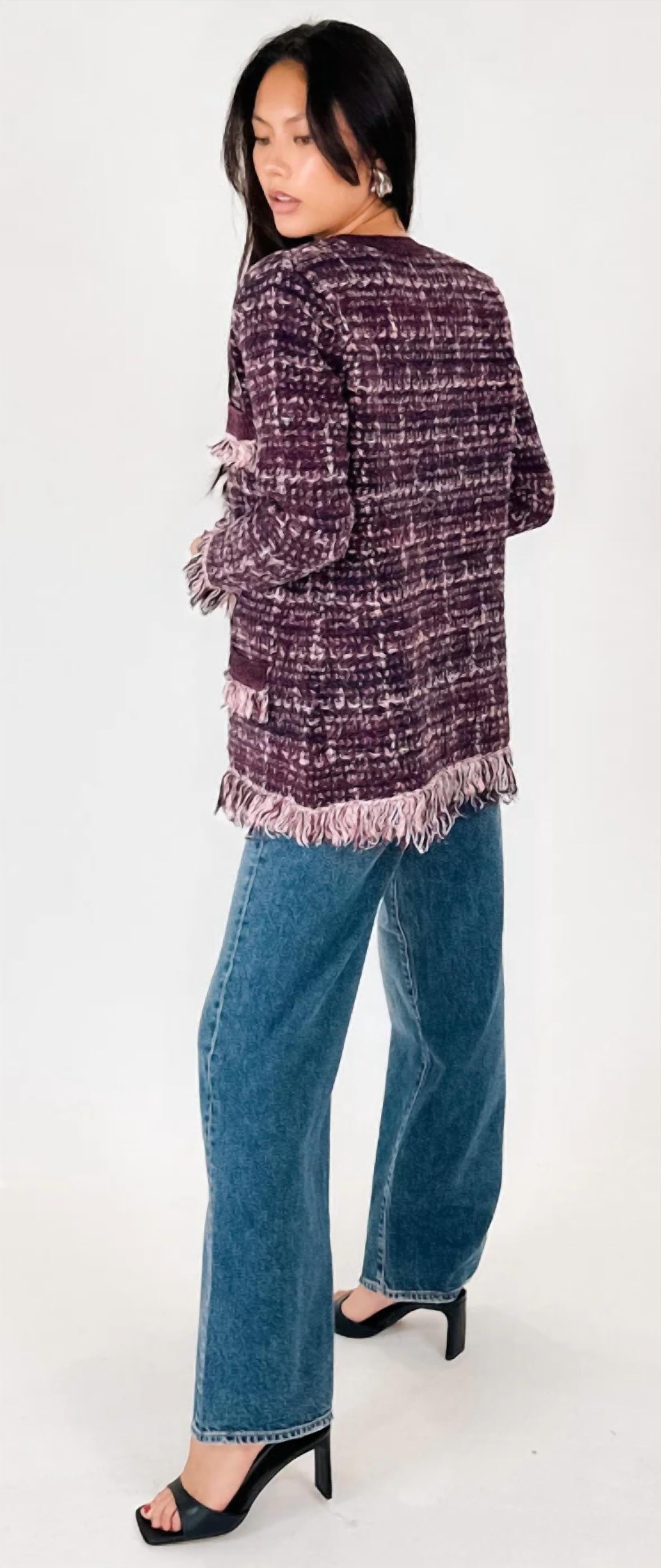 L'Agence - Kastoria Fringe Trim Cardigan