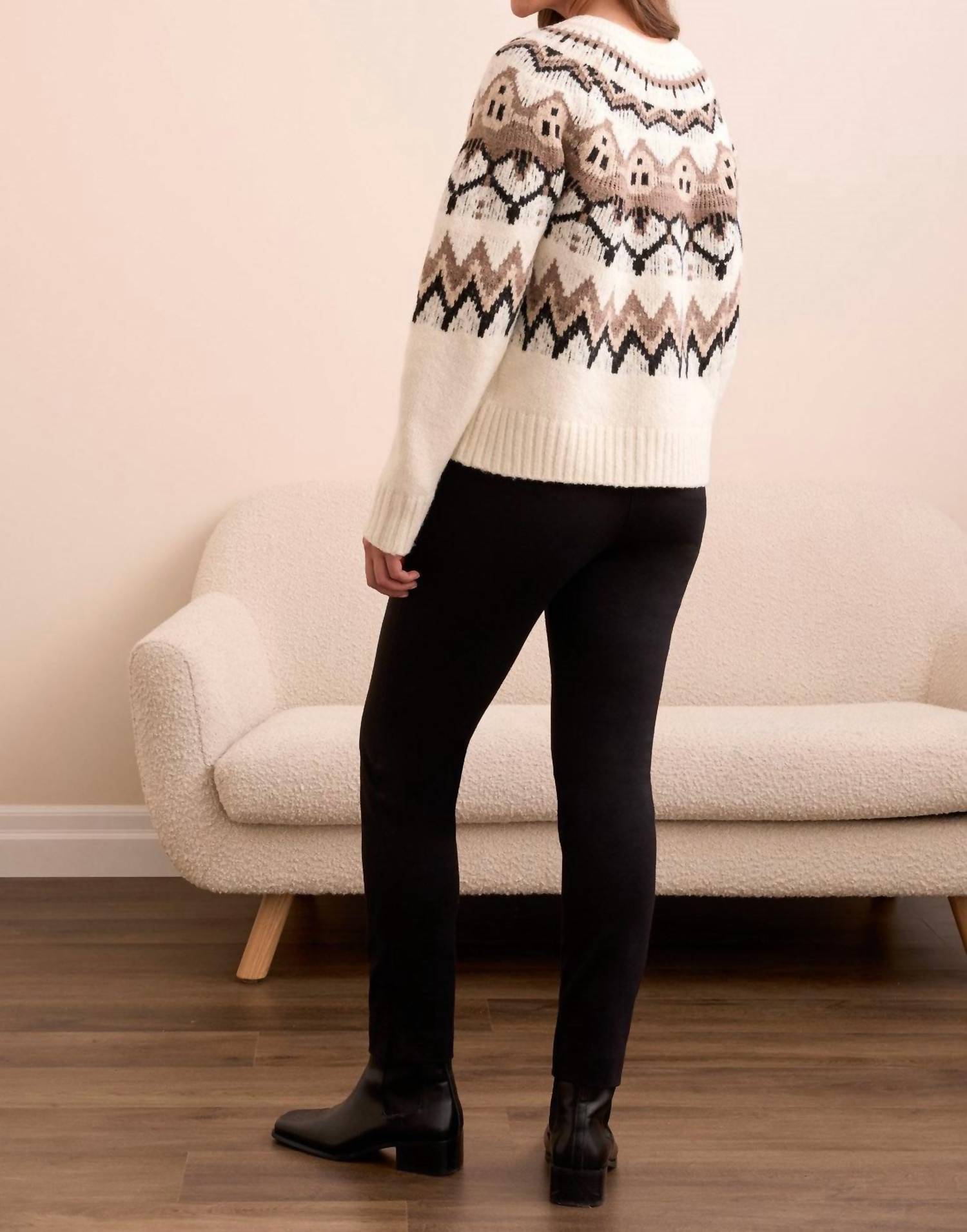 Tribal - Fair Isle Button Front Sweater Cardigan