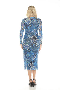 Johnny Was Lolia Mesh Midi Dress in shiloh - women's dress - detail view