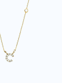 Tai Jewelry Women's Initial C Necklace in gold - women's jewelry - detail view