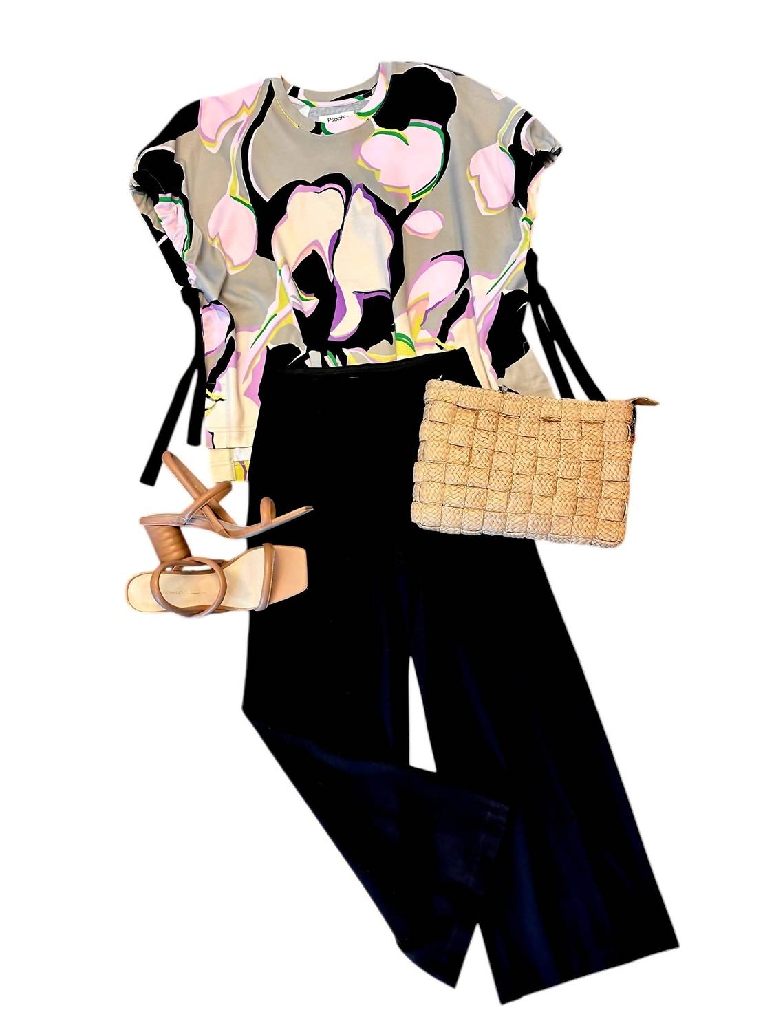 Psophia - Printed Top With Side Ties