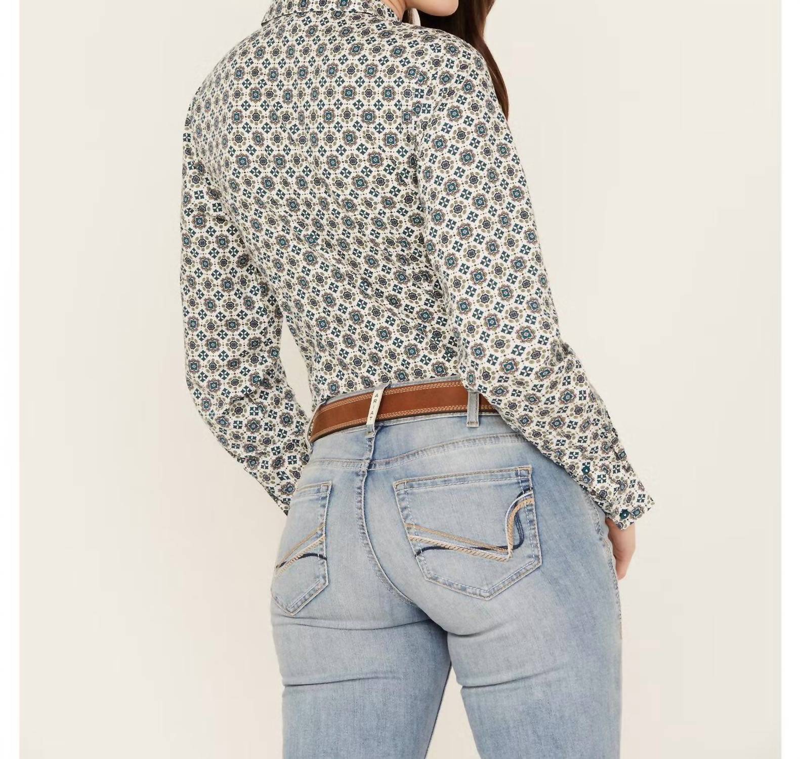 Cinch - Geo Print Long Sleeve Button Down Western Shirt