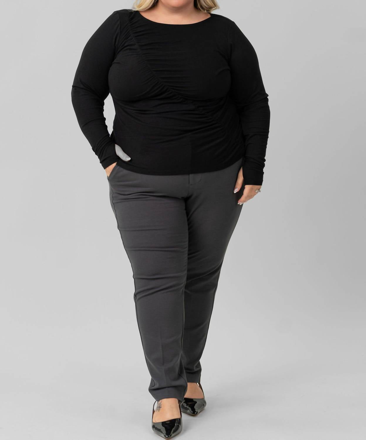 Capsule 121 - Bell Long Sleeve Crew Neck Tee - Plus