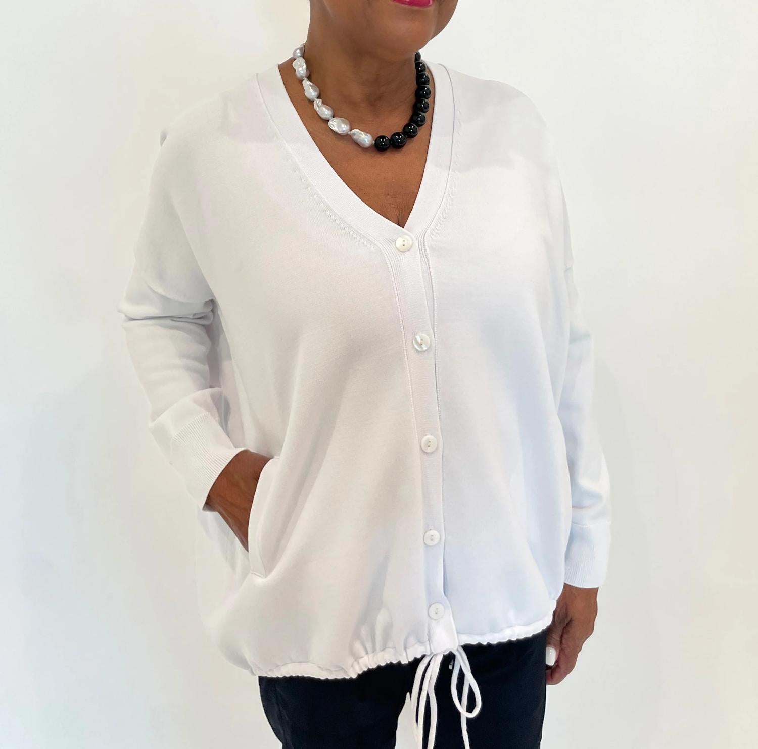 Billie - Susana Knit Boxy Drawstring Long Sleeve Cardigan