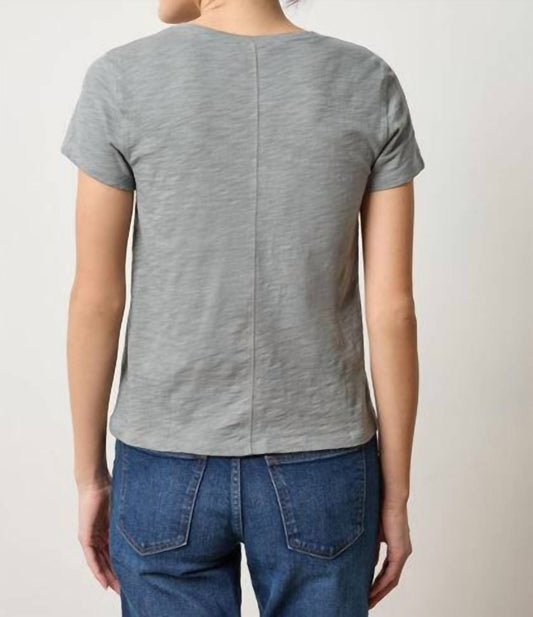 Lilla P - Short Sleeve Back Seam V-neck Tee