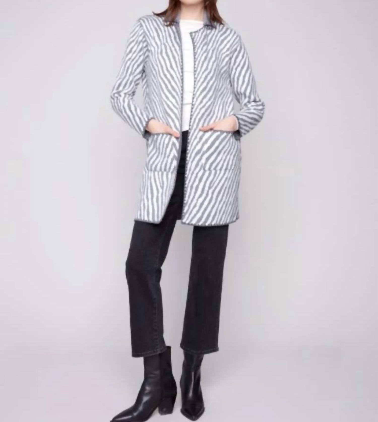 Charlie B - Blanket Stitch Reversible Cardigan