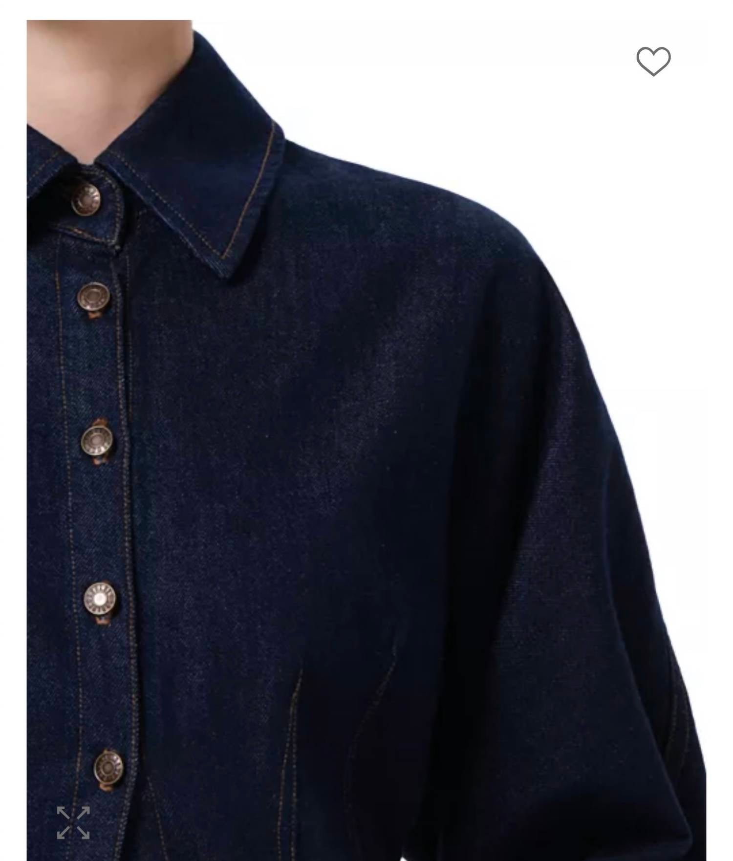 AGOLDE DEVON SHIRT in blue - women's blouse - view 4
