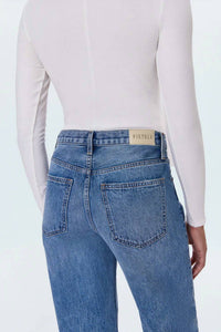 PISTOLA Lexi Mid Rise Bowed Straight Jean in metropolis - women's jeans - view 7
