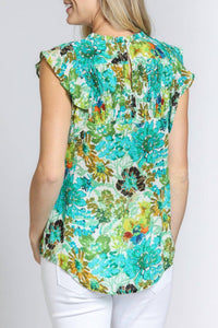 Apny - Sleeveless Flutter Sleeve Top