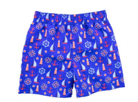 Florence Eiseman - Boys Nautical Print Swim Trunks