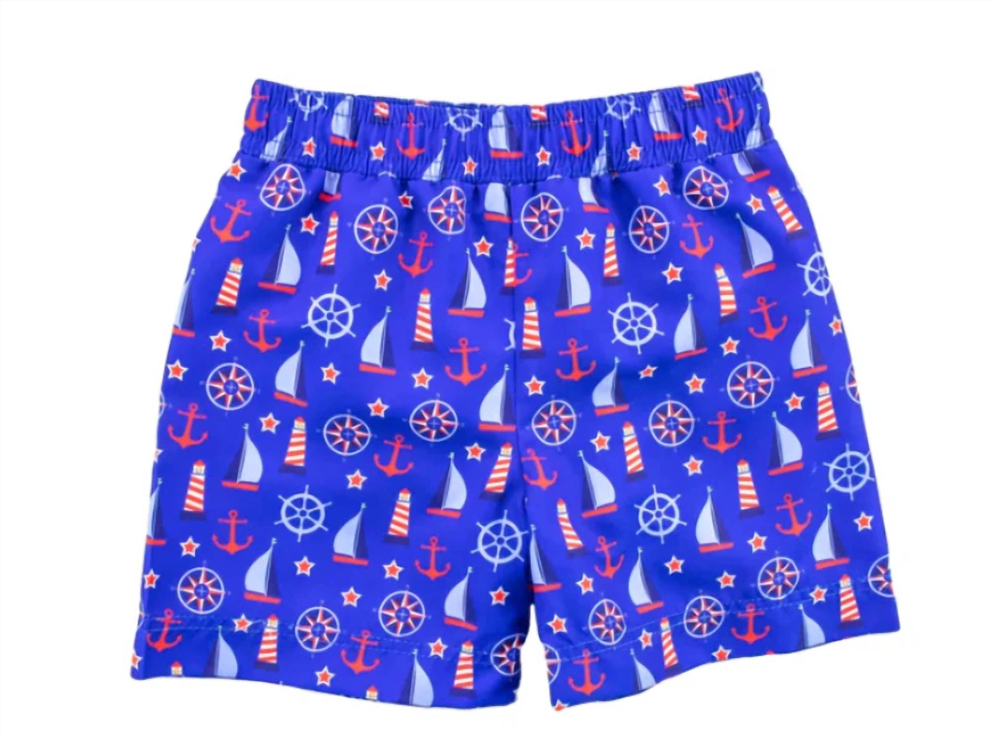 Florence Eiseman - Boys Nautical Print Swim Trunks