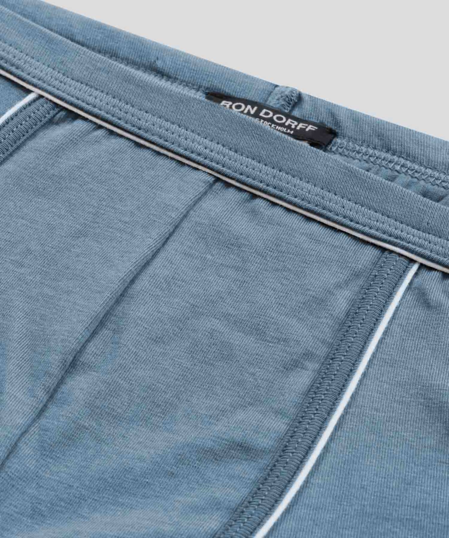 Ron Dorff Boxer Briefs With Piping in atlantic blue - men's item - view 4