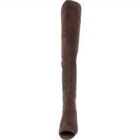 VINCE CAMUTO Women's Shassa Suede Open Toe Over-the-knee Boots in brown - women's shoe - alternate view